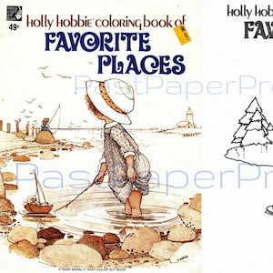 Vintage Printable Holly Hobbie Coloring Book of Favorite Places 1976 PDF Instant Digital Download 65 Pages