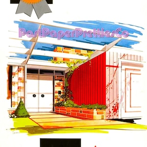Vintage 12 MCM Family Planned Homes Projetos de casas incomuns Retro Mid Century Modern Homes 1959 Livro para impressão PDF Download digital instantâneo