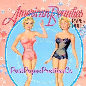 Vintage Paper Dolls American Beauties des années 1950 PDF imprimable en téléchargement numérique instantané Belles pin-up glamour glamour des années 50 Clip Art