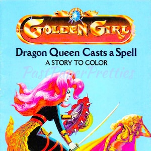 Golden Girl Wächter der Edelsteine Malbuch Printable PDF Sofortiger digitaler Download Spielzeug-Puppen Dragon Queen 38 Seiten zum ausmalen