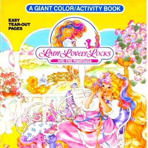 Vintage Coloring Book Lady Lovely Locks and the Pixietails Printable PDF Instant Digital Download Retro 80s Toy Doll 225 Pages to Color