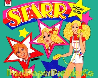 Vintage Paper Dolls Starr & Friends Retro Fashion Doll 1981 Printable PDF Instant Digital Download Cute Shaun Kelley Tracy Toy Clip Art