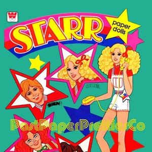 Bonecas de papel vintage Starr & Friends Boneca de moda retrô 1981 PDF para impressão Download digital instantâneo Clip Art de brinquedo fofo Shaun Kelley Tracy
