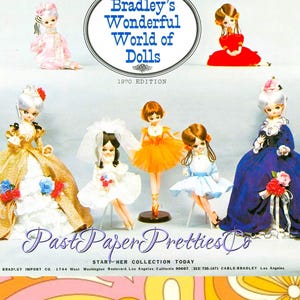 Catálogo de bonecas de brinquedo Bradley retrô vintage de 1970 para impressão Livro Bradleys Wonderful World of Dolls PDF Download digital instantâneo Cute Kitsch LA