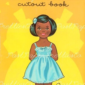 Bonecas de papel vintage Pretty Susan African American Girl Recorte Livro 1960s PDF para impressão Download digital instantâneo Garota negra fofa e roupas