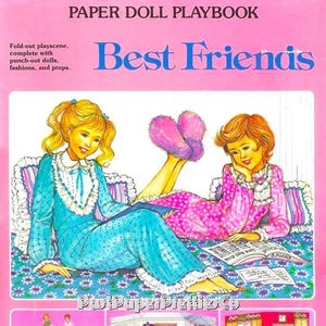 Vintage Paper Dolls Best Friends Playset 1983 Afdrukbare PDF Instant Digitale Download Retro 80s Childhood BFF Clipart