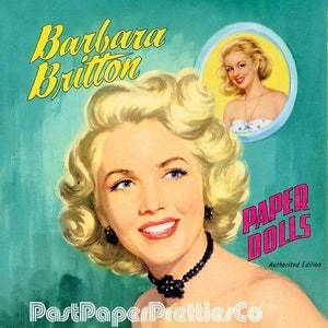 Muñecas de papel antiguas, Barbara Britton, estrella de cine, c. 1954, PDF imprimible, descarga digital instantánea, clip art de muñeca estrella de Hollywood