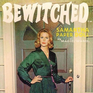 Vintage Paper Dolls Bewitched c. 1965 Printable PDF Instant Digital Download Retro TV Show Sitcom Samantha Stephens Witch Doll Clip Art