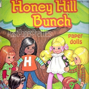 Bonecas de papel vintage The Honey Hill Bunch c. 1977 PDF para impressão Download digital instantâneo Bonecas de brinquedo de infância fofas Clip Art