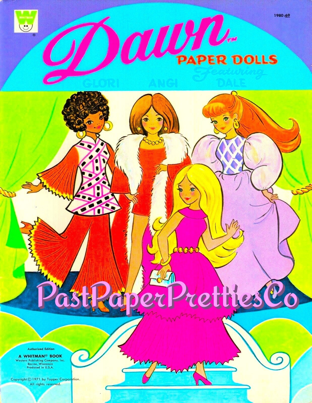 Vintage Paper Dolls Dawn Fashion Dolls Retro 1971 Printable PDF