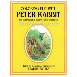 Livro de colorir vintage para impressão Colorir diversão com Peter Rabbit PDF Download digital instantâneo Clássico livro de histórias de animais Clip Art 32 páginas