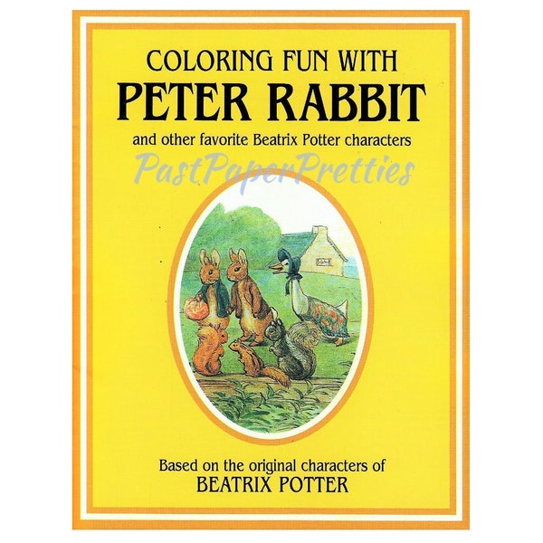 Vintage Printable Coloring Book Coloring Fun with Peter Rabbit PDF Instant Digital Download Classic Animal Storybook Clip Art 32 Pages