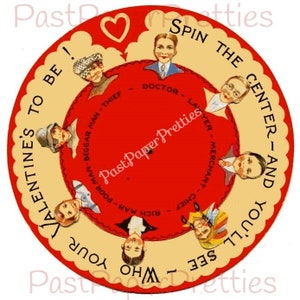 Vintage druckbare Valentine lustig drehen das Rad, das Ihr Freund Bild c. 1930er Jahre sofortiger digitaler Download Kitsch Neuheit Karte