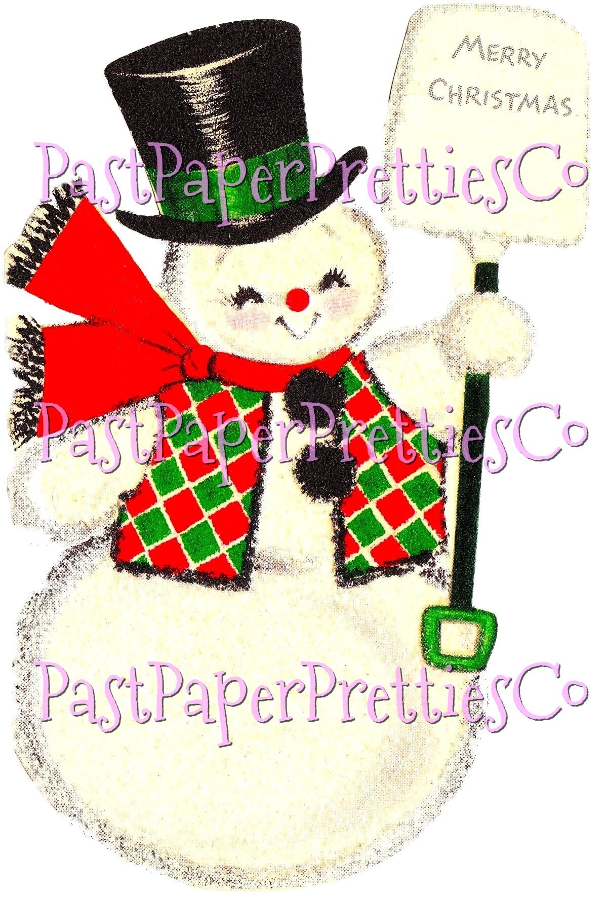 Vintage Printable Cute Snowman Christmas Card Images 3 Sizes Fussy Cuts ...