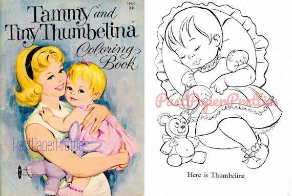 Livres de coloriage à imprimer vintage Tammy et sa petite poupée