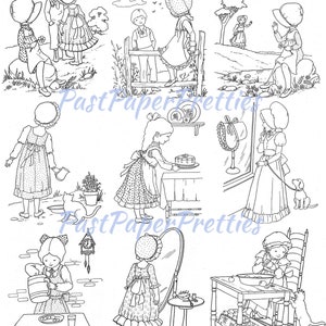 Vintage Printable Coloring Pages Holly Hobbies Super Fun Coloring Book ...