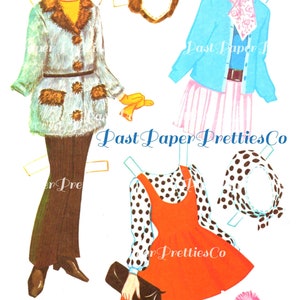 Vintage Paper Dolls Sally Doll Dressing Book C. 1960s Printable PDF Instant Digital Download ...
