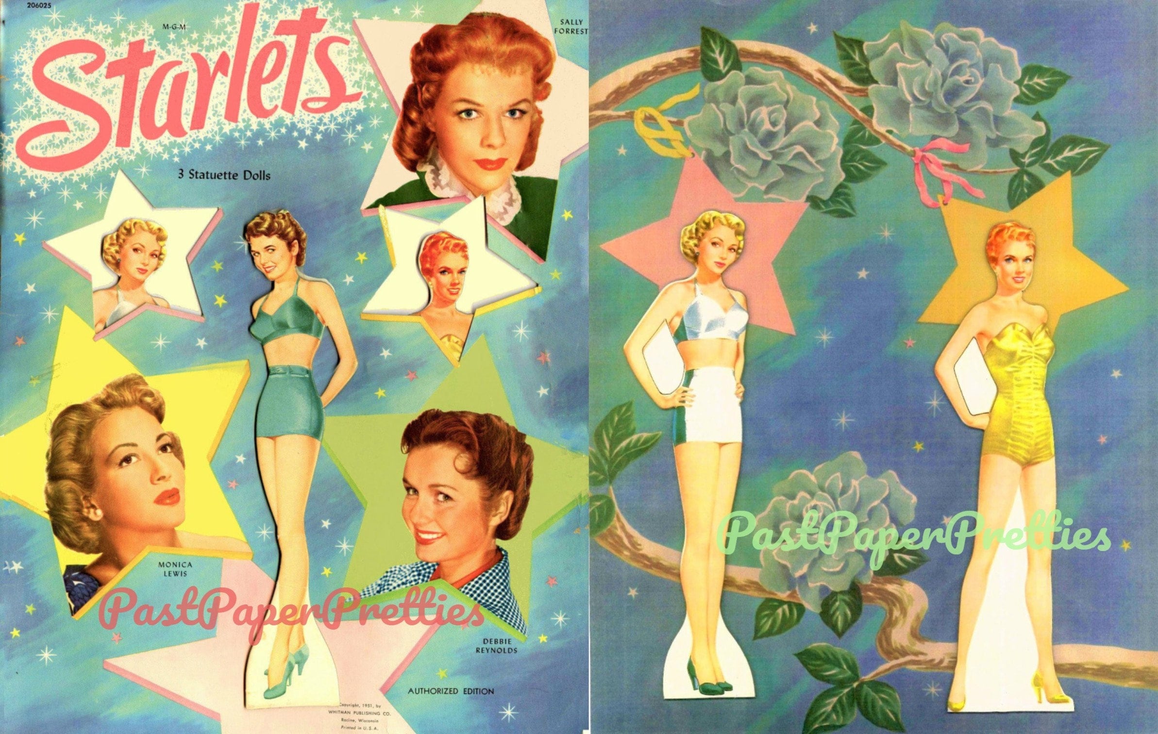 Vintage Movie Star Paper Dolls Starlets C. 1951 Printable PDF Etsy