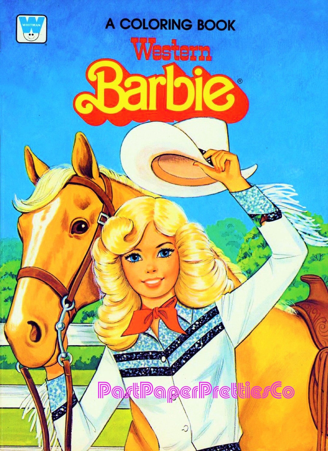 Vintage Western Barbie Coloring Book Printable PDF Instant Digital ...