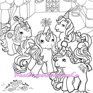 Vintage My Little Pony Coloring Book & Paper Dolls Printable PDF ...