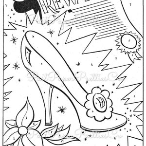 Vintage Printable Classic Cinderella Story Coloring Book Paint by ...