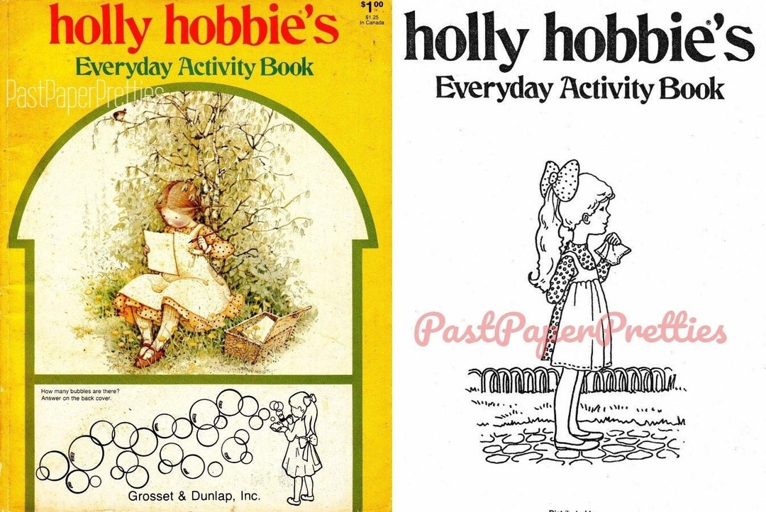 Vintage Printable Coloring Pages Holly Hobbies Everyday Activity Book ...