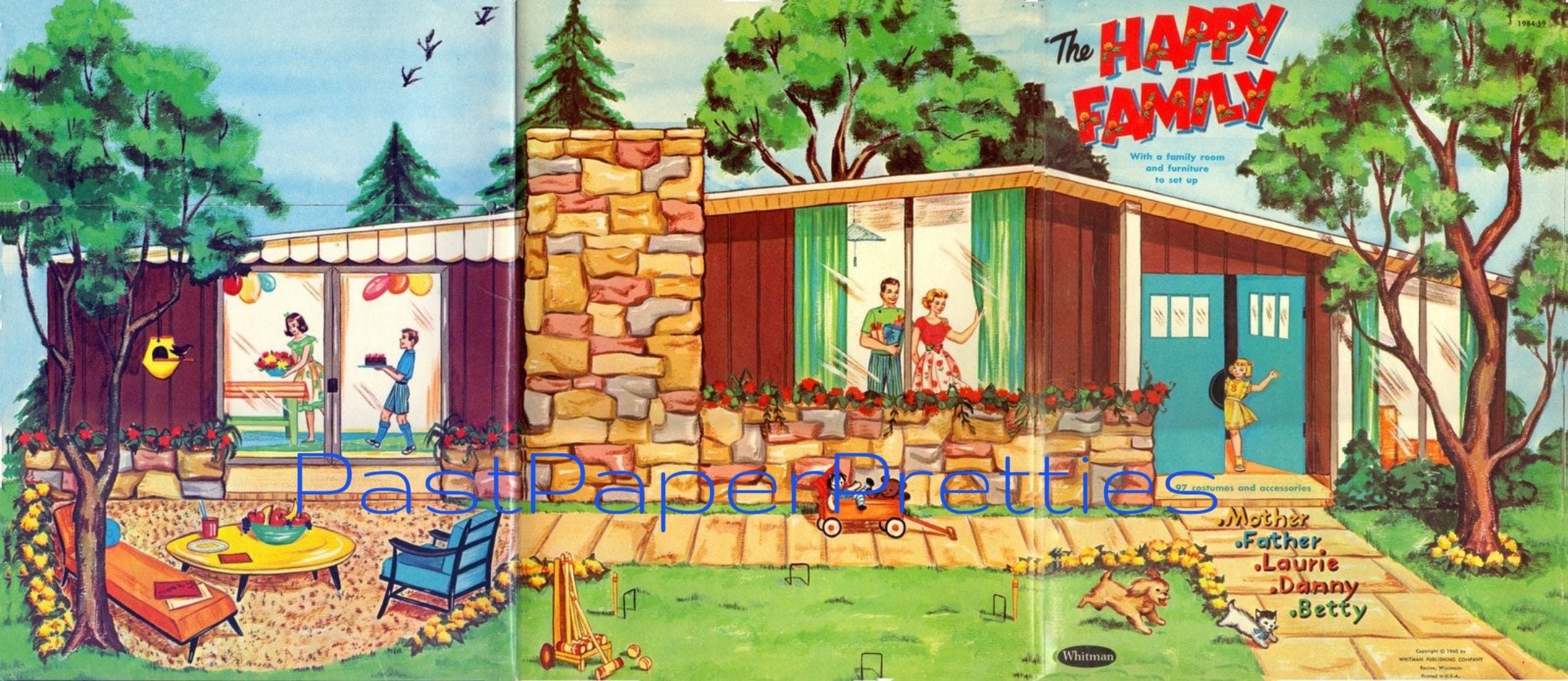 Happyページ Vintage Paper Dolls the Happy Family C. 1960 Printable PDF