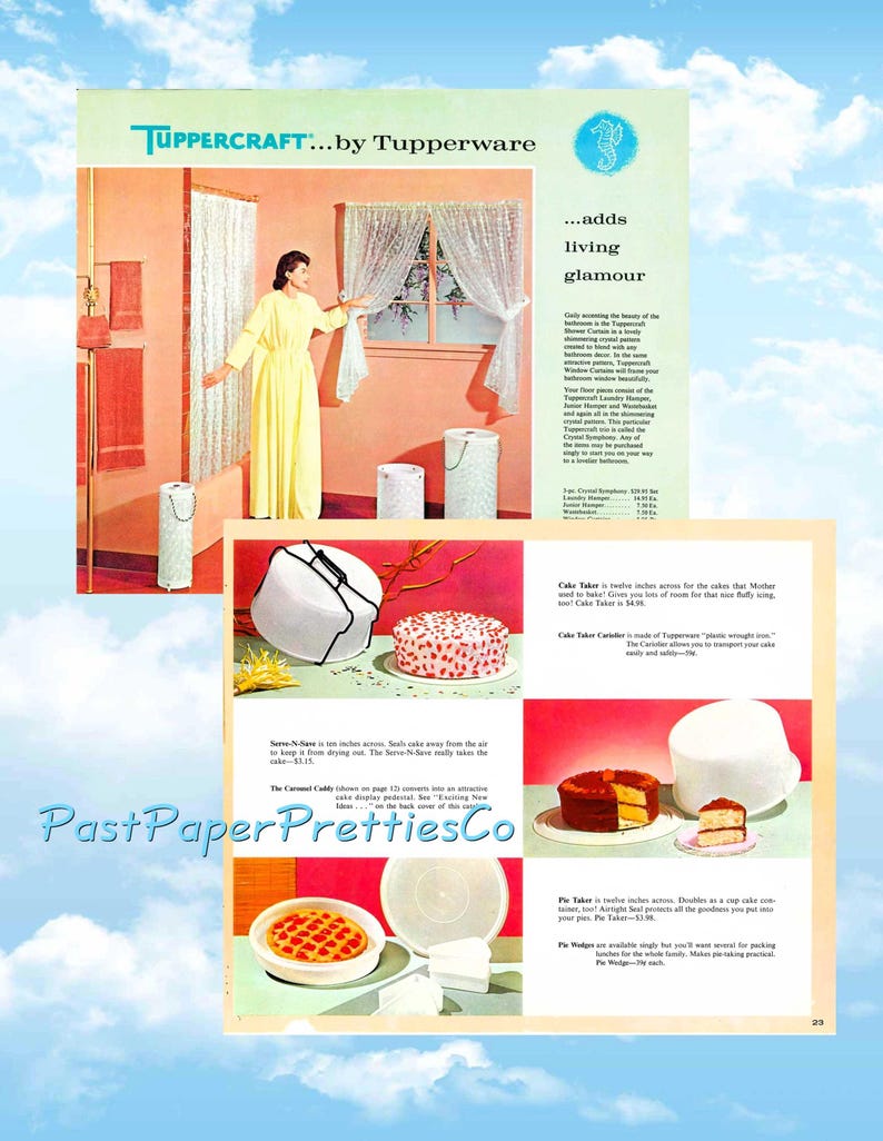 Vintage MCM Tupperware Catalog 1962 Printable Homemaker Sales Party ...