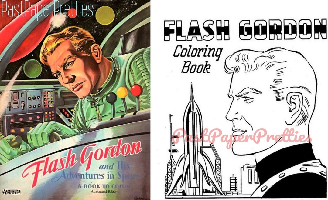 Vintage Printable Flash Gordon Coloring Book Pages 1958 Sci Fi ...