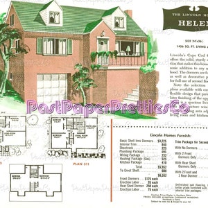 Vintage MCM House Plans Retro Mid Century Mod Homes Printable Book ...
