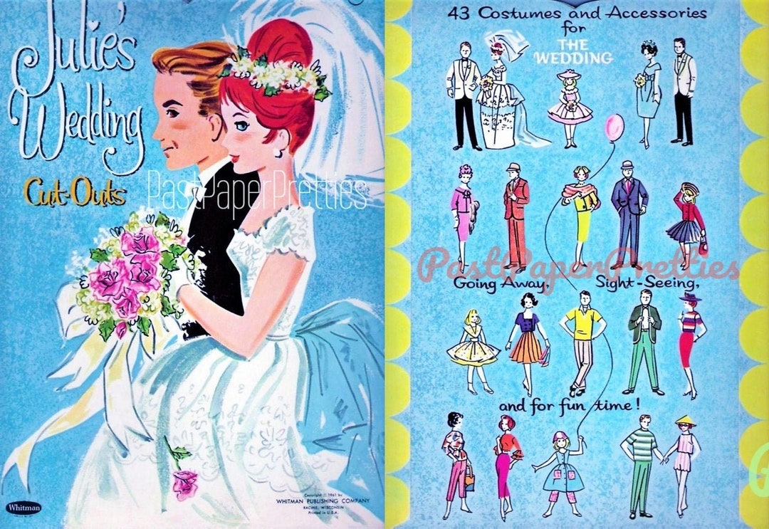 Vintage Paper Dolls Julies Wedding C. 1961 Printable PDF Instant
