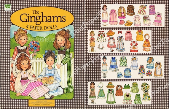 Vintage Paper Dolls the Ginghams C. 1976 Printable PDF Instant - Etsy