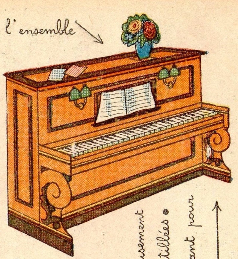 Vintage Printable Old Fashioned Antique Piano Cut Out and - Etsy