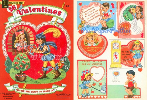 Vintage Printable Valentines Day Card Cut Out Collage Sheets - Etsy
