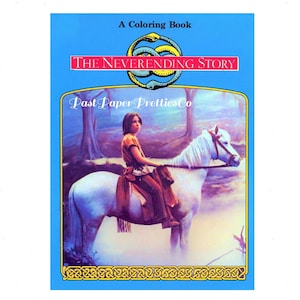 Libro da colorare stampabile d'epoca La storia infinita 1984 PDF Download digitale istantaneo Film fantasy Clipart 72 pagine