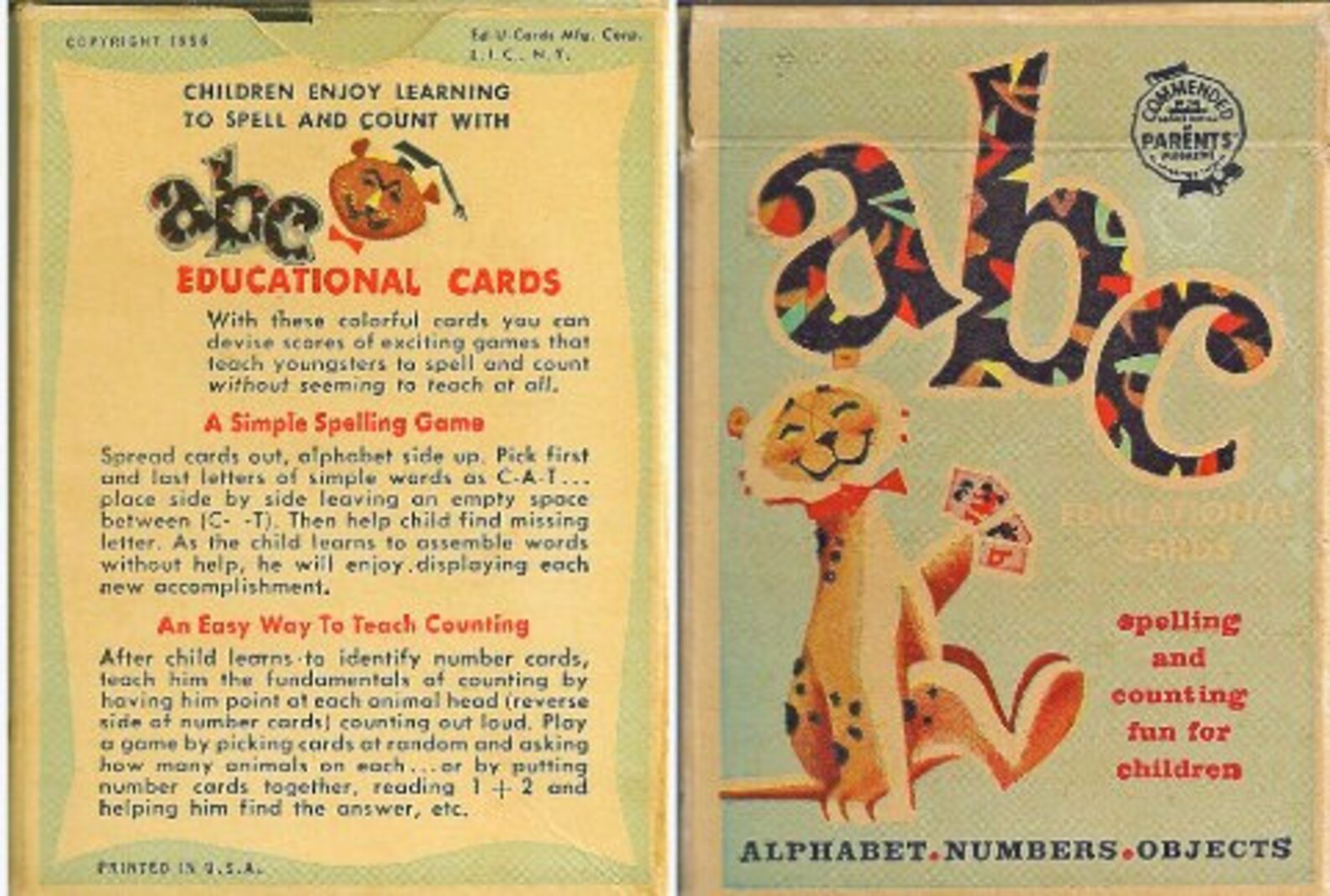 Vintage Printable ABC Flash Cards Illustrated 123 Alphabet Etsy
