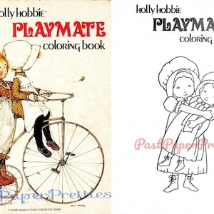 Vintage Printable Holly Hobbies Playmate Coloring Book 1976 PDF Instant Digital Download Cute Prairie Girl Clip Art 60 Pages