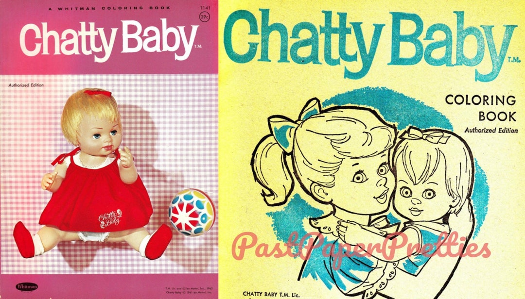 Vintage Printable Coloring Book Pages Chatty Baby Doll C. 1963 PDF ...