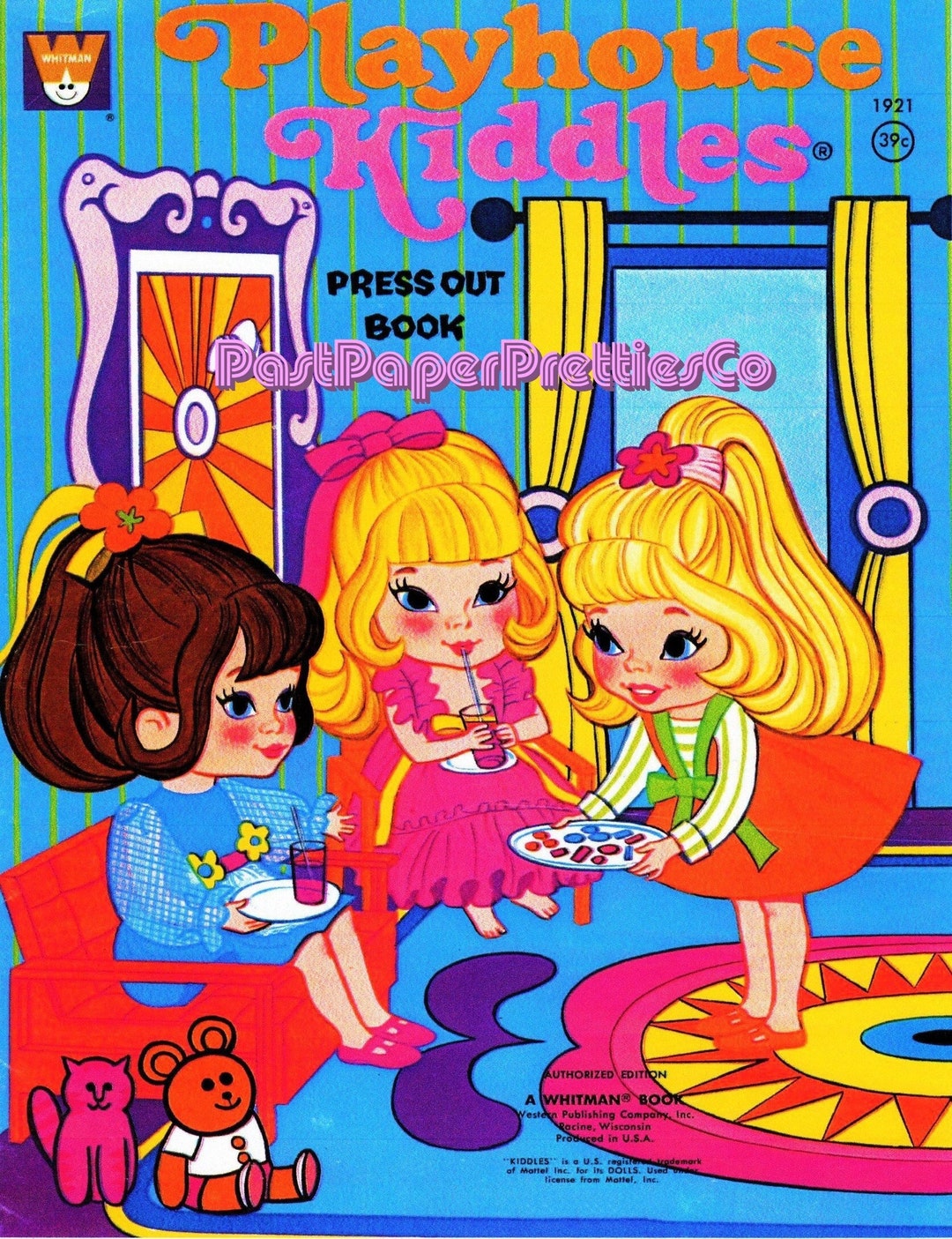 Vintage Paper Dolls Liddle Kiddles Playhouse Kiddles Furniture Playset ...