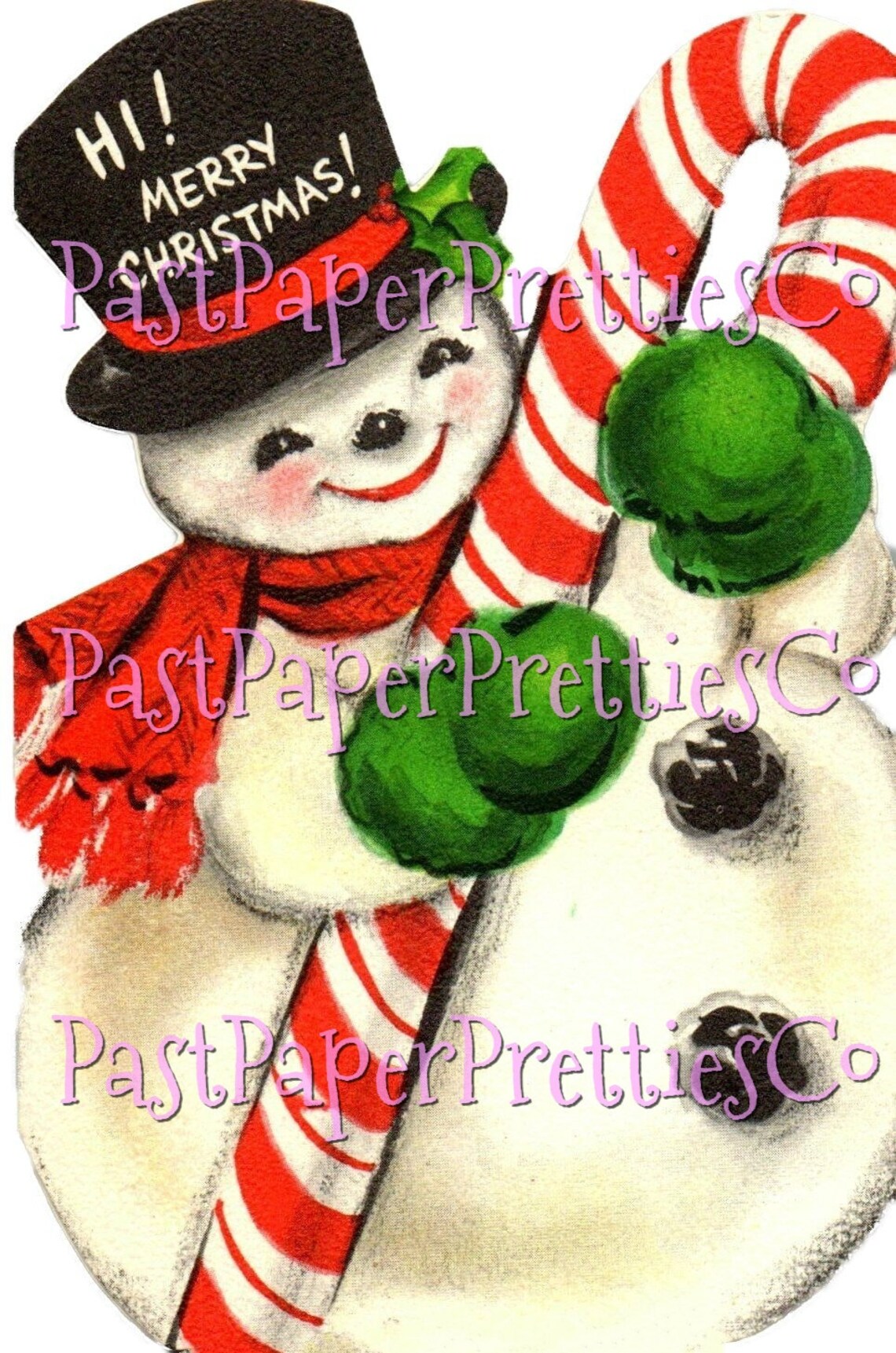 Vintage Printable Cute Snowman Christmas Card Images 3 Sizes Fussy Cuts ...