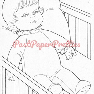 Vintage Printable Coloring Book Pages Drowsy Doll C. 1976 PDF Instant ...