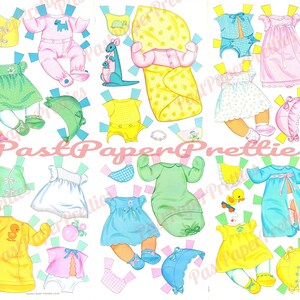 Vintage Paper Dolls Newborn Baby Tender Love Doll c. 1973 Printable PDF Instant Digital Download Cute Retro Childhood Toy Dolly Clip Art image 3
