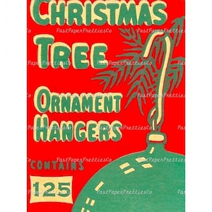 Imágenes de cajas de embalaje para decoración navideña vintage imprimibles, estilo Mid Century Mod, descarga digital instantánea en PDF, 300 ppp, imágenes individuales, collages. imagen 6