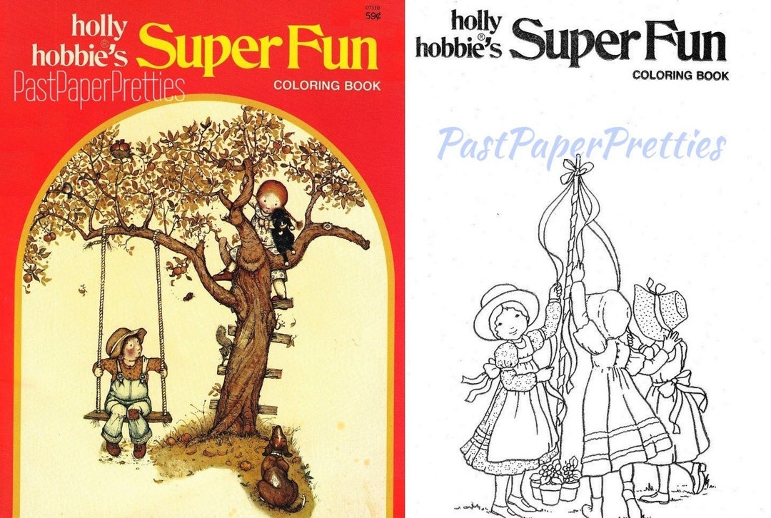 Vintage Printable Coloring Pages Holly Hobbies Super Fun Coloring Book ...