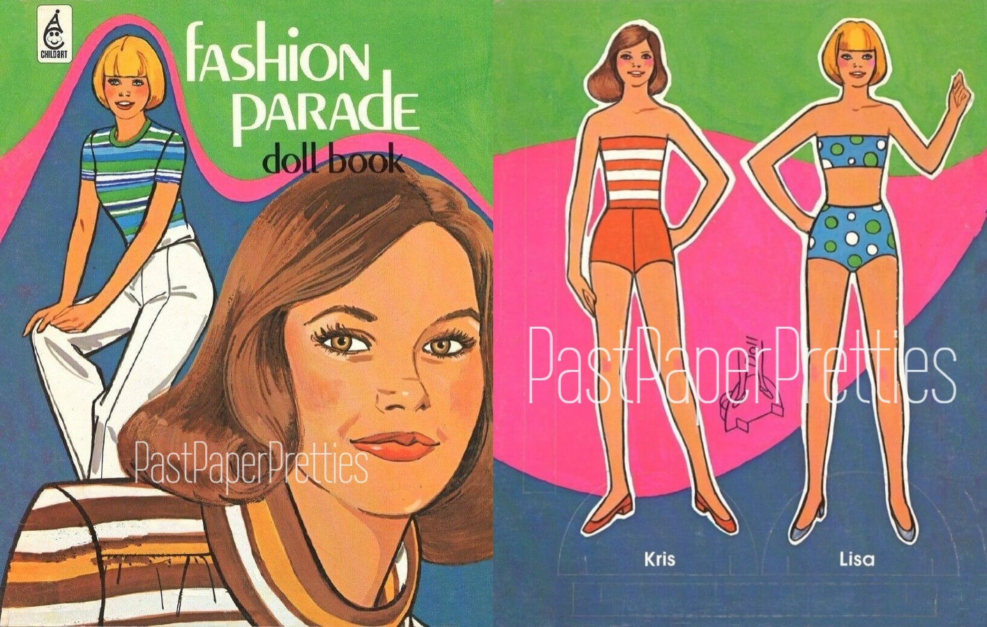 Vintage Paper Dolls Fashion Parade Doll Book C. 1975 Printable Etsy
