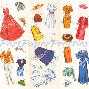 Vintage Paper Dolls Nurse Cut-Out Doll c. 1963 Printable Instant Digital Download Pretty Hospital Nurse Clip Art image 2