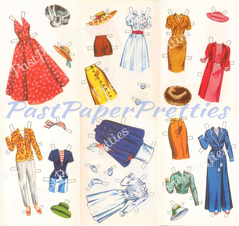 Vintage Paper Dolls Nurse Cut-Out Doll c. 1963 Printable Instant Digital Download Pretty Hospital Nurse Clip Art image 2