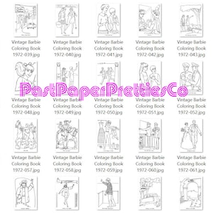 Vintage Printable Barbie Coloring Book PDF Instant Digital Download Retro Seventies 1972 Toy