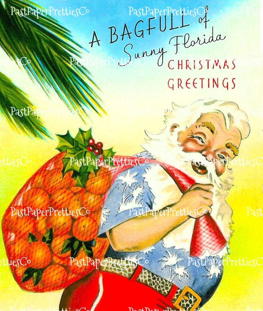 vintage-printable-florida-christmas-card-images-tropical-holiday-santa-collages-singles-pdf-instant-digital-download-mcm-holiday-clipart-etsy