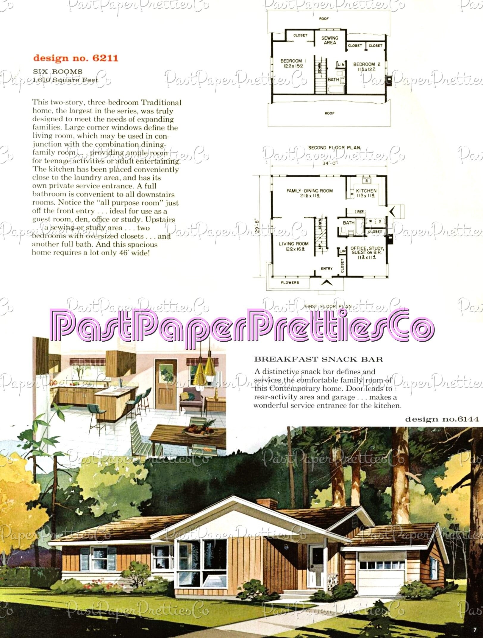 Catalogue Vintage Merritt Lumber Yards - Plans De Maison - Mid-Century Modern - 96 Pages